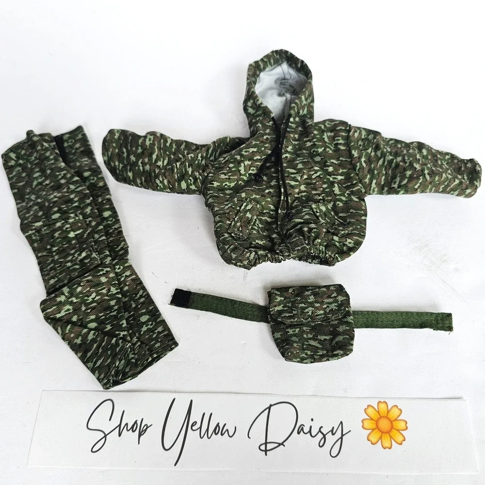 1/6 Scale Tiger Stripe Camo Action Figure Outfit Set Jacket Pants Belt 12 inch